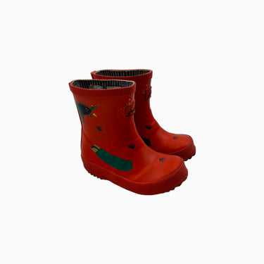 Bottes de pluie rouges dinosaures 5US