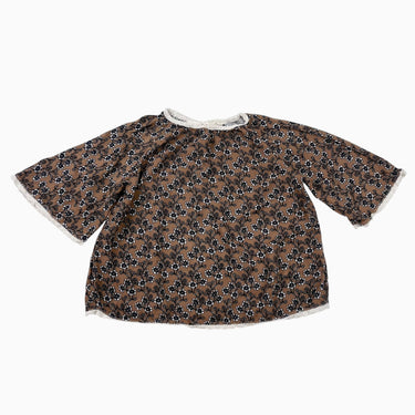 Blouse noisette fleurie en rayonne 5Y