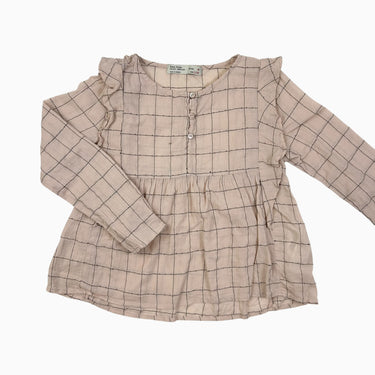 Blouse rose 'quadrillée' 8Y