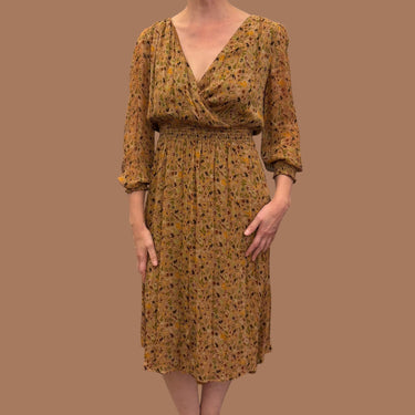 Robe érable en chiffon de viscose floral pour femmes 40