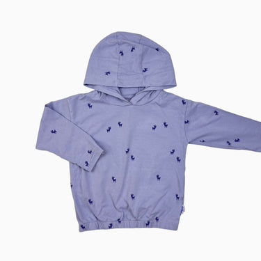 Chandail capuchon lilas renne 12-18M