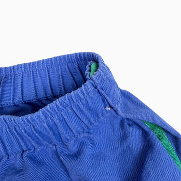 Pantalon bleu océan avec liseré vert 10Y