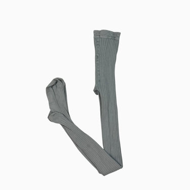 Bas collant gris-bleu côtelé 12Y