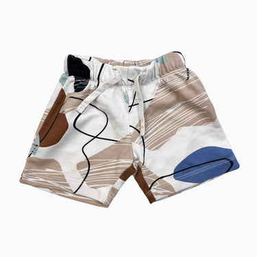 Short blanc abstrait 1.5-2Y