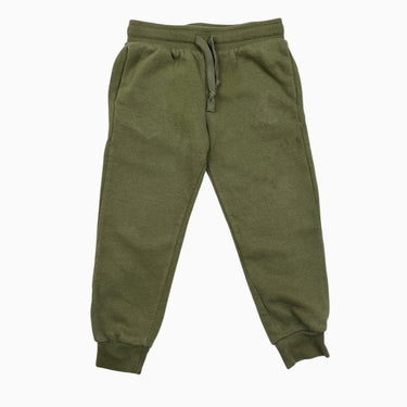Jogging khaki en coton et poly 3-4Y