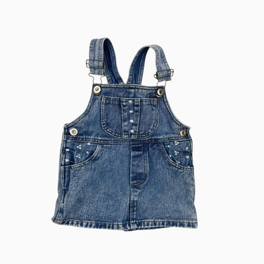 Robe jumper en denim vintage avec fleurs 2Y