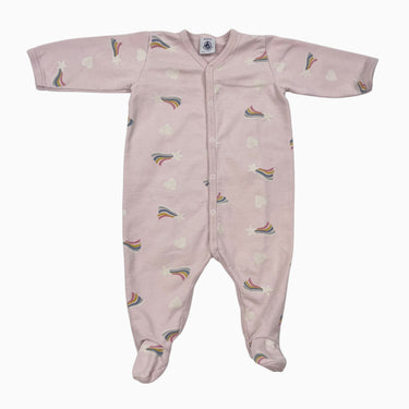 Pyjama rose pâle en coton à imprimé étoile filante 6M