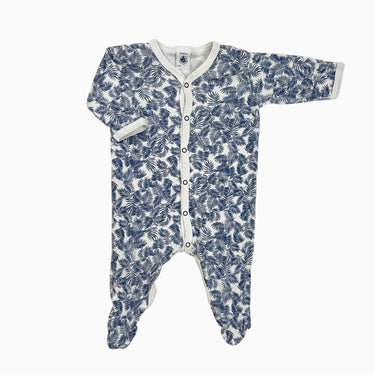 Pyjama blanc 'feuilles bleues' 3M