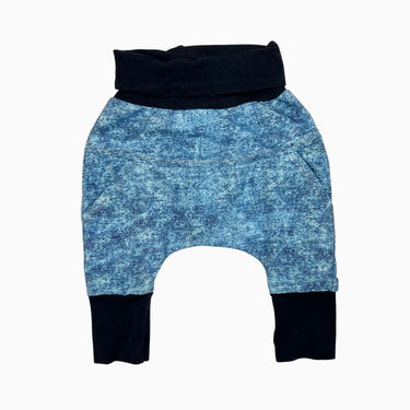 Pantalon bleu chiné en coton 0-6M