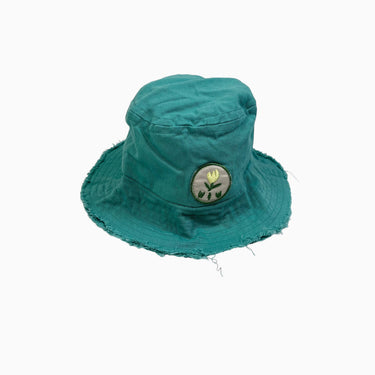 Chapeau soleil vert avec écusson 1-6Y