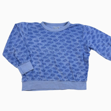 Pull periwinkle en ratine à pois 8Y