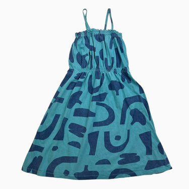 Robe verte à motifs 4-5Y