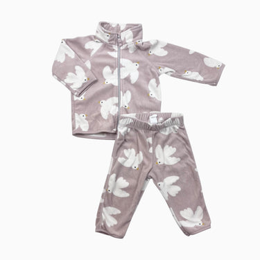 Ensemble rose 'oiseaux' en polar 6-9M