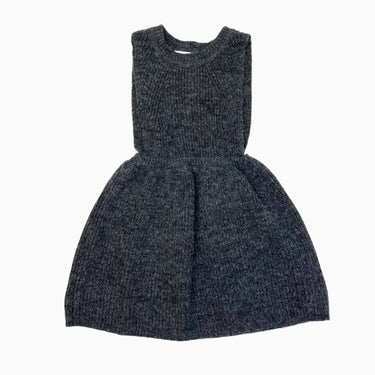Robe jumper anthracite en tricot de lainage 18-24M