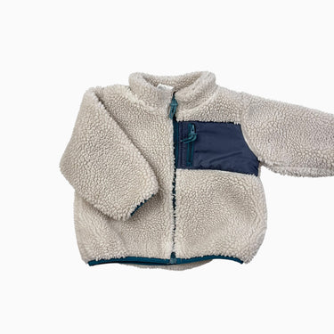 Veste vanille en sherpa 6-9M