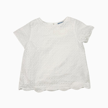 Blouse blanche broderie anglaise 5Y