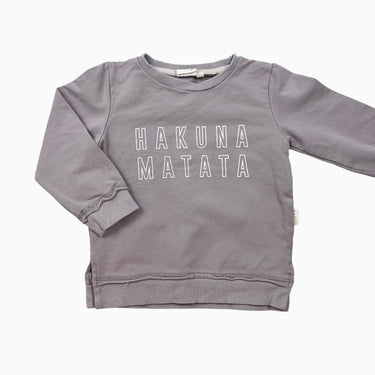 Pull gris-lilas 'Hakuna Matata' 18-24M