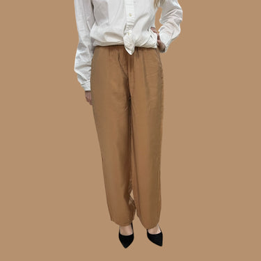 Pantalon dune à jambes larges en viscose et poly pour femmes XS
