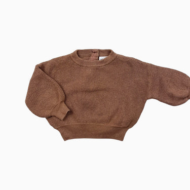Pull noisette en tricot 3-6M