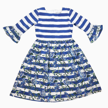 Robe en coton à rayures bleues 12Y