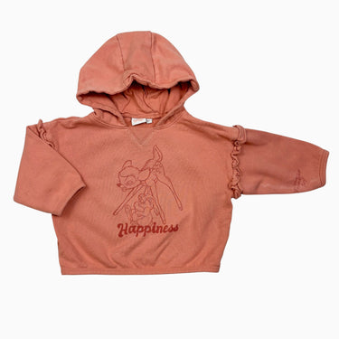Pull à capuchon corail 'Bambi' 18M