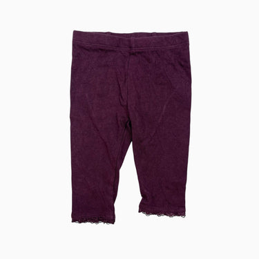 Legging bordeau en coton avec dentelle 3M