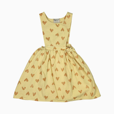 Robe jumper en denim jaune 'coeurs' 8Y