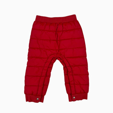Pantalon rouge matelassé 18M