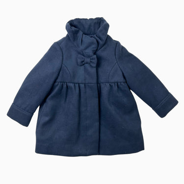 Manteau marine en poly-viscose boucle 1Y