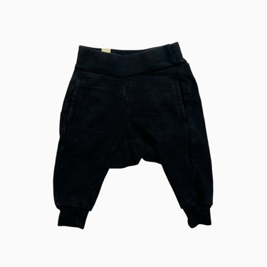 Jogger noir en coton bio 0-3M
