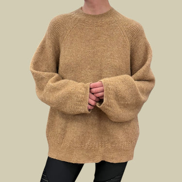 Pull latté 'Otis' en tricot de bébé alpaga, poly et élasthanne pour femmes XXXL