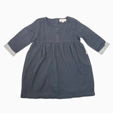 Robe charcoal en mousseline de coton 2-3Y