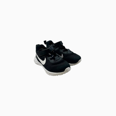 Sneakers noires en mesh à velcro et élastique 7US