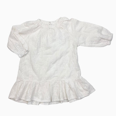Robe vanille avec broderie 90CM 2Y