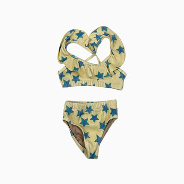 Bikini jaune 'étoiles' côtelé 2Y