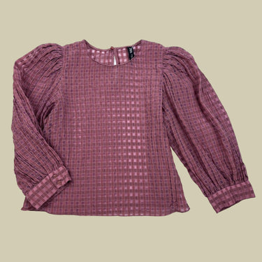 Blouse vichy en chiffon de poly pour femmes M fit S-M