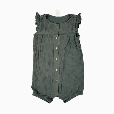 Combi short eucalyptus en mousseline 6-9M