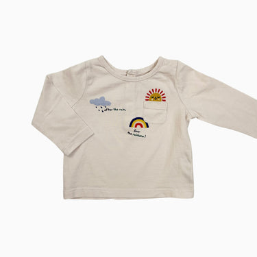 Chandail rose 'Soleil' brodé 6M