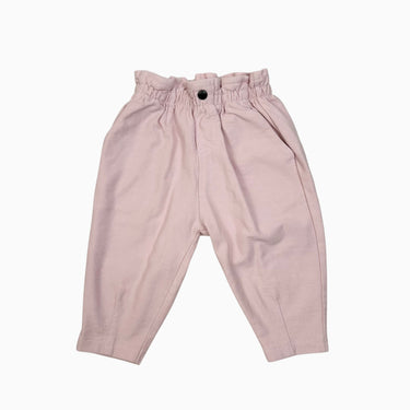Pantalon à taille élastique rose 6-9M