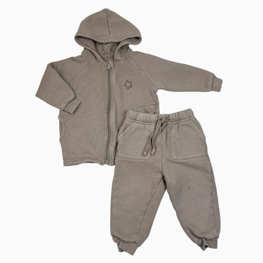 Ensemble veste et jogger taupe 18-24M