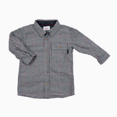 Chemise vichy noir-rouge 12-18M