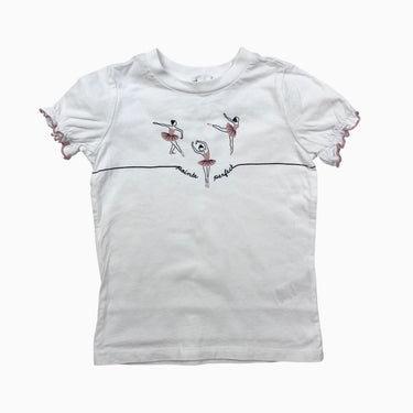 T-shirt blanc 'danseuses' 4Y