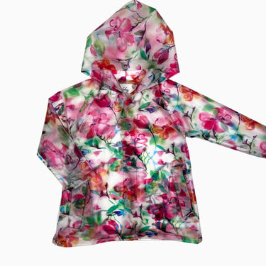 Manteau de pluie transparent fleuri 2Y