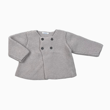 Cardigan avoine en tricot de coton 12M