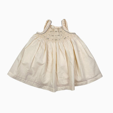 Robe jaune avec smock 1Y