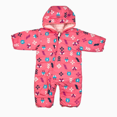 Combi rose corail réversible 'animaux' 3-6M