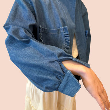 Veste en coton chambray pour femmes S