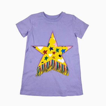 Robe 't-shirt' lilas 'étoile' 6Y