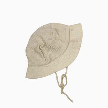 Chapeau soleil vanille en mousseline 2-4Y