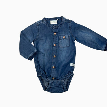 Barboteuse en coton chambray 3M